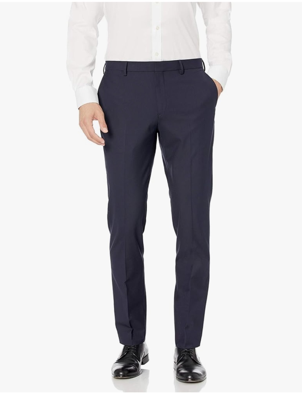 Amazon Essentials Men's Slim-Fit Wrinkle Resistant Stretch Dress Pant Navy 42x32